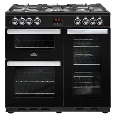 Belling  Cookcentre 90DFT B 90cm Dual Fuel Range Cooker