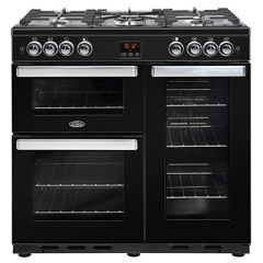 Belling Cookcentre X90G BLK 90cm Gas Range Cooker