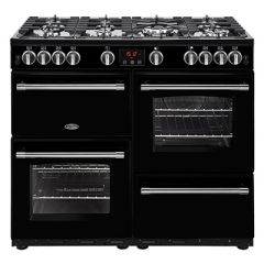 Belling Farmhouse X100G BLK 100cm Gas Range Cooker