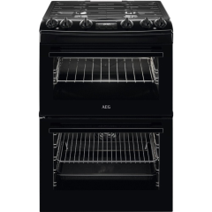AEG CKX6540ACB Dual Fuel Cooker with Double Oven - Black