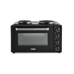 Tower T14045 42 Litre Mini Oven with Hot Plates - Black