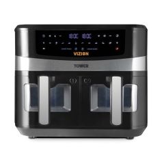 Tower T17100 Vortx Vizion 9LT Dual Basket Air Fryer Digital Black