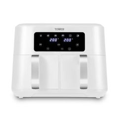 Tower T17137WHT Vortx 8.5L Dual Basket Air Fryer Digital - White