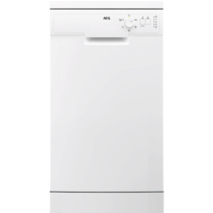 AEG FFX52507ZW Freestanding Slimline dishwasher 45cm 10ps E 46dB Full width Maxiflex cutlery tray Up