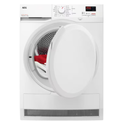 AEG TR708L0B Tumble dryer. 7000 Series SensiDry technology. 8kg capacity Easy iron Bed linen and Ref