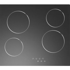 Cata UBTCC60LC.1 60Cm Ceramic Hob, Touch Front Control , 4 Cooking Zones , 9 Power Levels , Residual