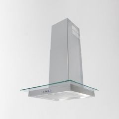 Luxair LA-60-ST-GL 60Cm Flat Glass Hood - Stainless Steel