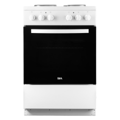 Sia ESXB60W 60Cm White Electric Cooker With 4 Zone Plate