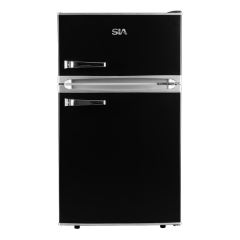 Under Counter Retro Fridge Freezer - Black