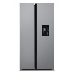 Sia SAFF646IX 2 Door Fridge Freezer In Silver, 627L With Water Dispenser
