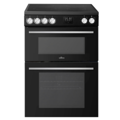 Willow WDOC60TBL 60Cm Ceramic Cooker With Double Oven In Black