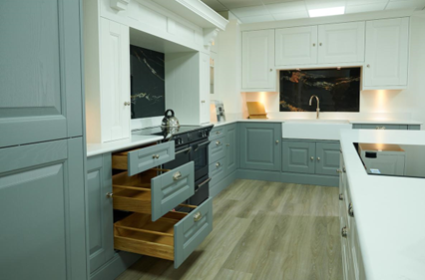 Customised Kitchen Storage Solutions: Symphony and Laura Ashley Kitchens at Joe Graham & Son 
